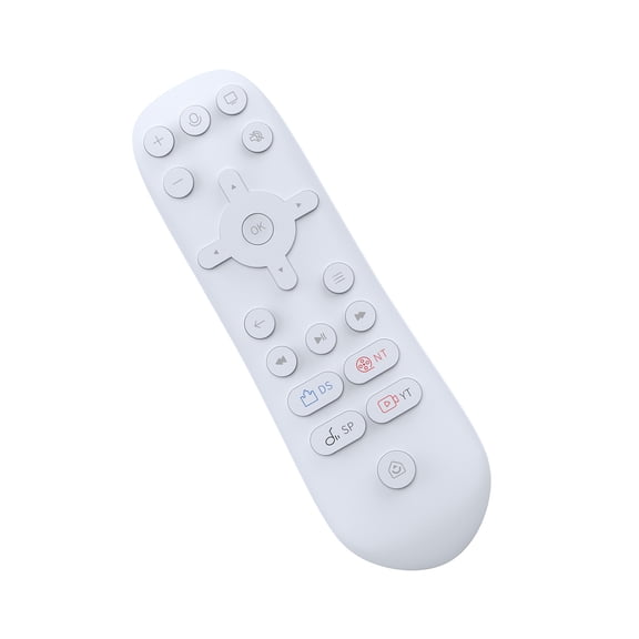 Console Media Remote Control for Streaming Playback and Screen Navigation, Handheld Button Layout with Curved Grip for Living Room Entertainment Setup