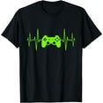 thumbnail image 1 of Console PS Heartbeat Player 5 Controller Gaming Gamer T-Shirt, 1 of 4
