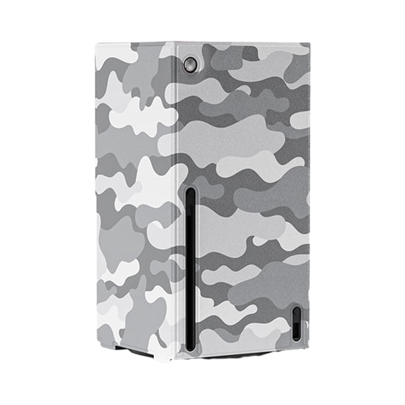 Game Console Protective Case for Xbox Series X/S, Protective Shell, Magnetic Suction Leather Case Accessories-Camouflage gray for Xbox Series X