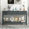Console Rustic Entryway 60" Long Sofa with 4 Drawers in Two Different