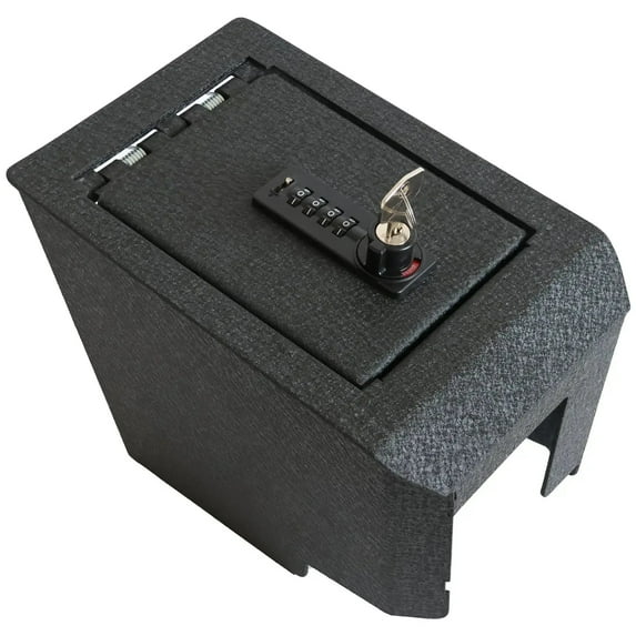Console Safe Gun Safe for Car, WASAI In-vehicle Console Gun Vault Lockbox Compatible with 2018-2023 BMW X3 with Heavy Gauge Plate Steel, 4 Digit Combination Lock with Key.