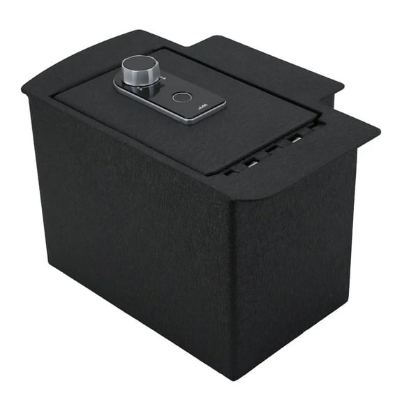 Console Safe Gun Safe for Car, WASAI Premium In-vehicle Console Gun Vault Lockbox Compatible with 2005-2015 Toyota Tacoma with Heavy Gauge Plate Steel, Fingerprint Lock with Key.