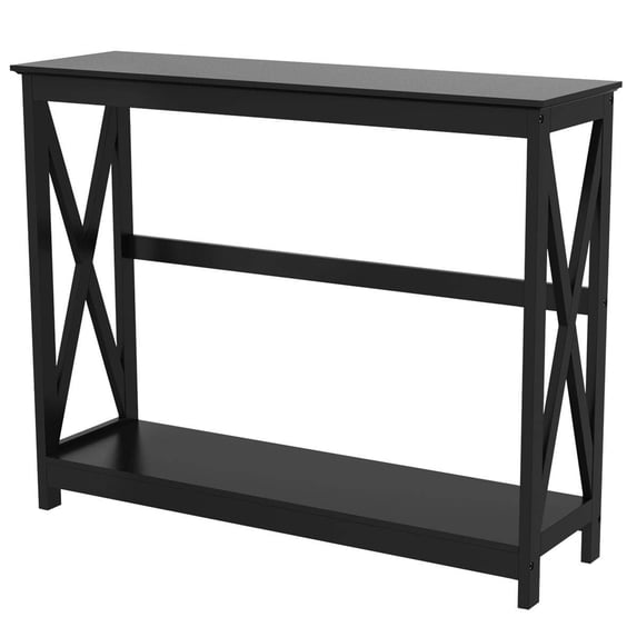 Sofa Graph Console Sofa Table,2-Tier Narrow Entry Hall Table with Storage Shelf ...
