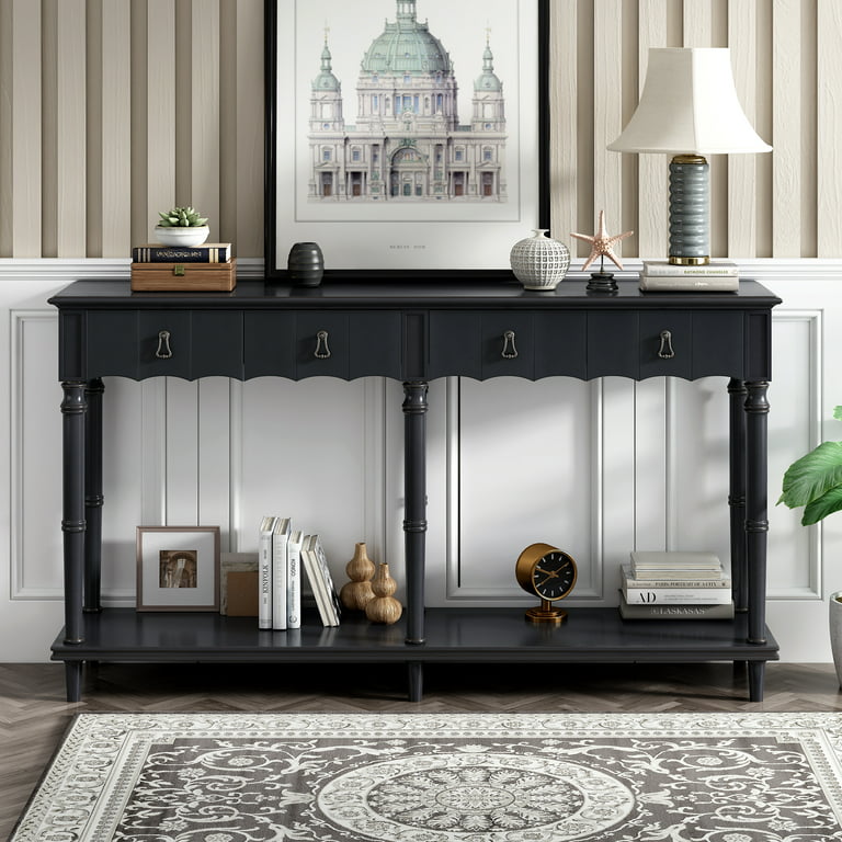Console Sofa Table With 4 Drawers 59