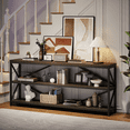 thumbnail image 1 of ONBRILL Console Sofa Table,70.8 Inch Extra Long Entryway Table with 3 Tier Wood Storage Shelf, 1 of 7