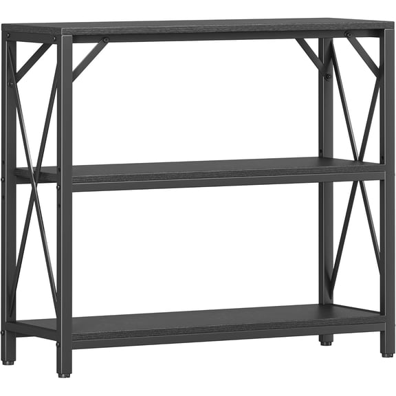 Console Table 3-Tier Entryway Table with Storage, Industrial Sofa Table with Open Shelves, Foyer Tables for Entryway, Hallway, Kitchen, Living Room and Bedroom