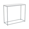thumbnail image 1 of Safdie &amp; Co. Modern 31"L Console Table with Silver Metal Legs in White, 1 of 4