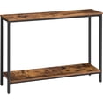 thumbnail image 1 of Console Table, 47.2" Narrow Entryway Table, Industrial Sofa Table with Shelf, Entrance Table for Living Room, Hallway, Foyer, Corridor, Office, Metal Frame, Rustic Brown and Black, 1 of 9