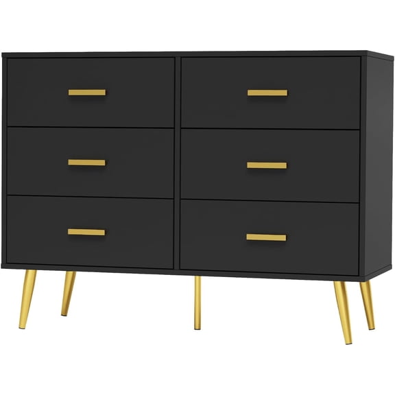 Console Table with 6-Drawer,Tall Dresser for Bedroom, Tall Chest of Drawers Tower, Storage Dresser Organizer Units for Closet Living Room Hallway Entryway, Space Saving,15.7"d x 41.7"w x 33.5"h