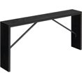 thumbnail image 1 of Console Table, 62.2" Long Sofa Table Behind Couch, Narrow Entryway Table, Farmhouse Dining Table with Angled Metal Frame, Industrial Console Table for Entryway, 1 of 8