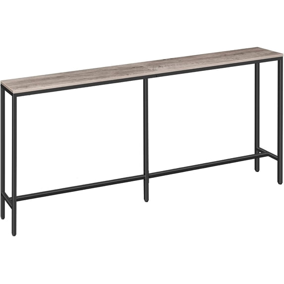 Console Table, 70.9" Narrow Long Sofa Table, Entryway Table, Industrial Sofa Table, Side Table, for Hallway, Living Room, Sturdy and , Easy to Assemble, Greige CTHG18001Z