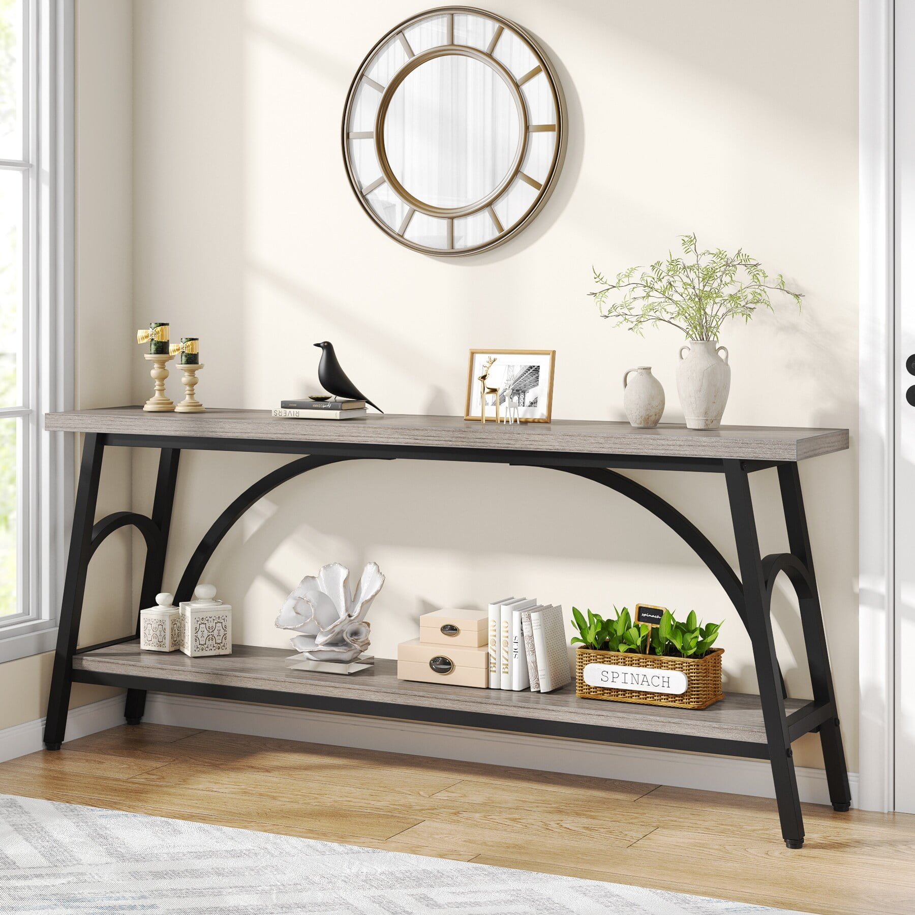 1Easylife Console Table Behind Sofa Couch,Narrow Long Sofa Table ...
