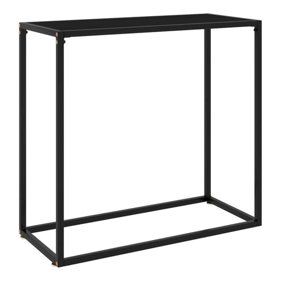 Console Table Black 31.5"x13.8"x29.5" Tempered Glass Modern Sofa Entryway Table