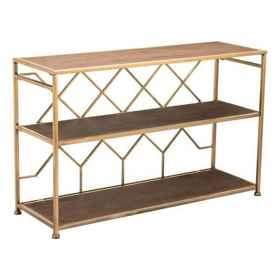 Console Table Brown Steel