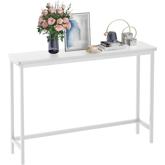 Console Table, Entryway Table, Narrow Sofa Table, 39"  Hallway Table for Entryway,  Room, , Foyer, White