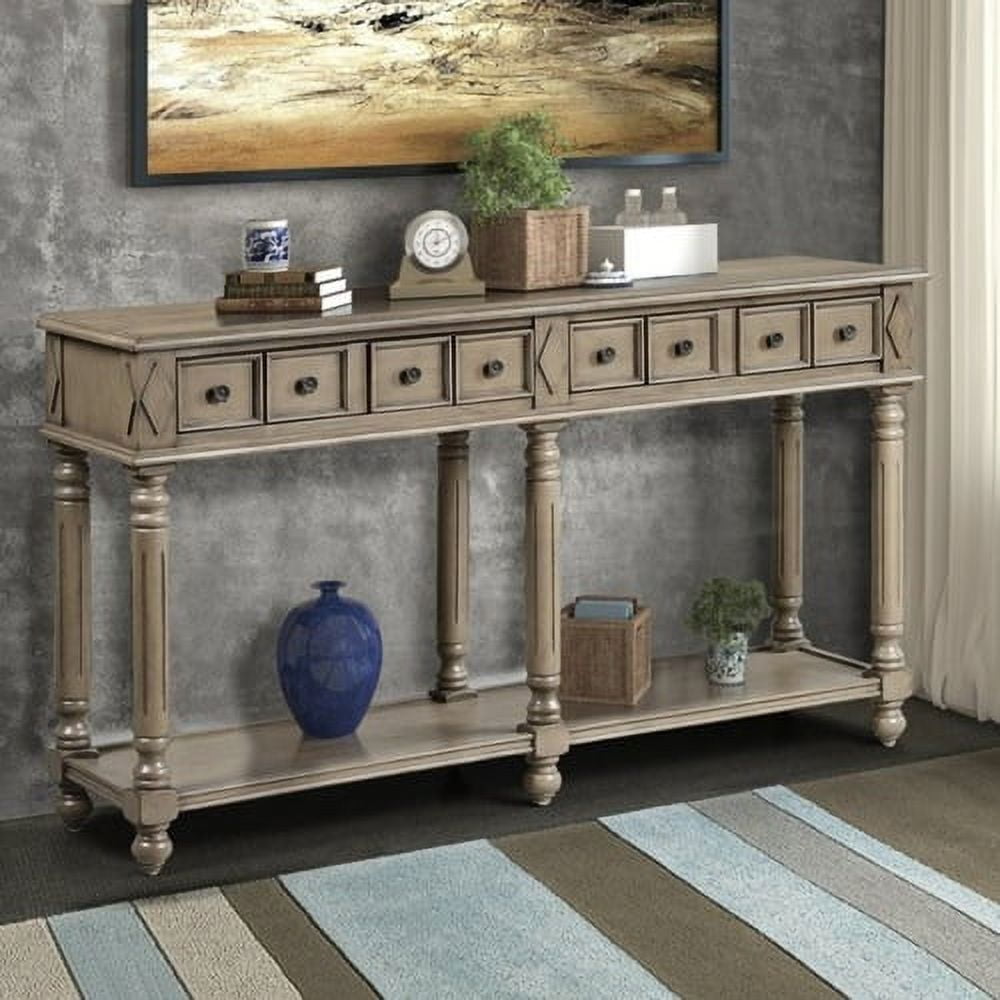 Console Table, Farmhouse Extra Long for Entryway with 2 Drawers in ...