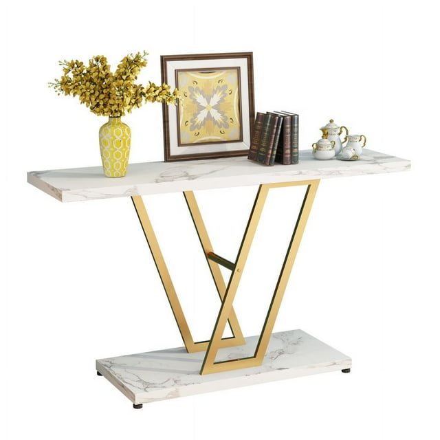 Console Table, Industrial Hallway Table for Entryway, 42 Inch Entryway
