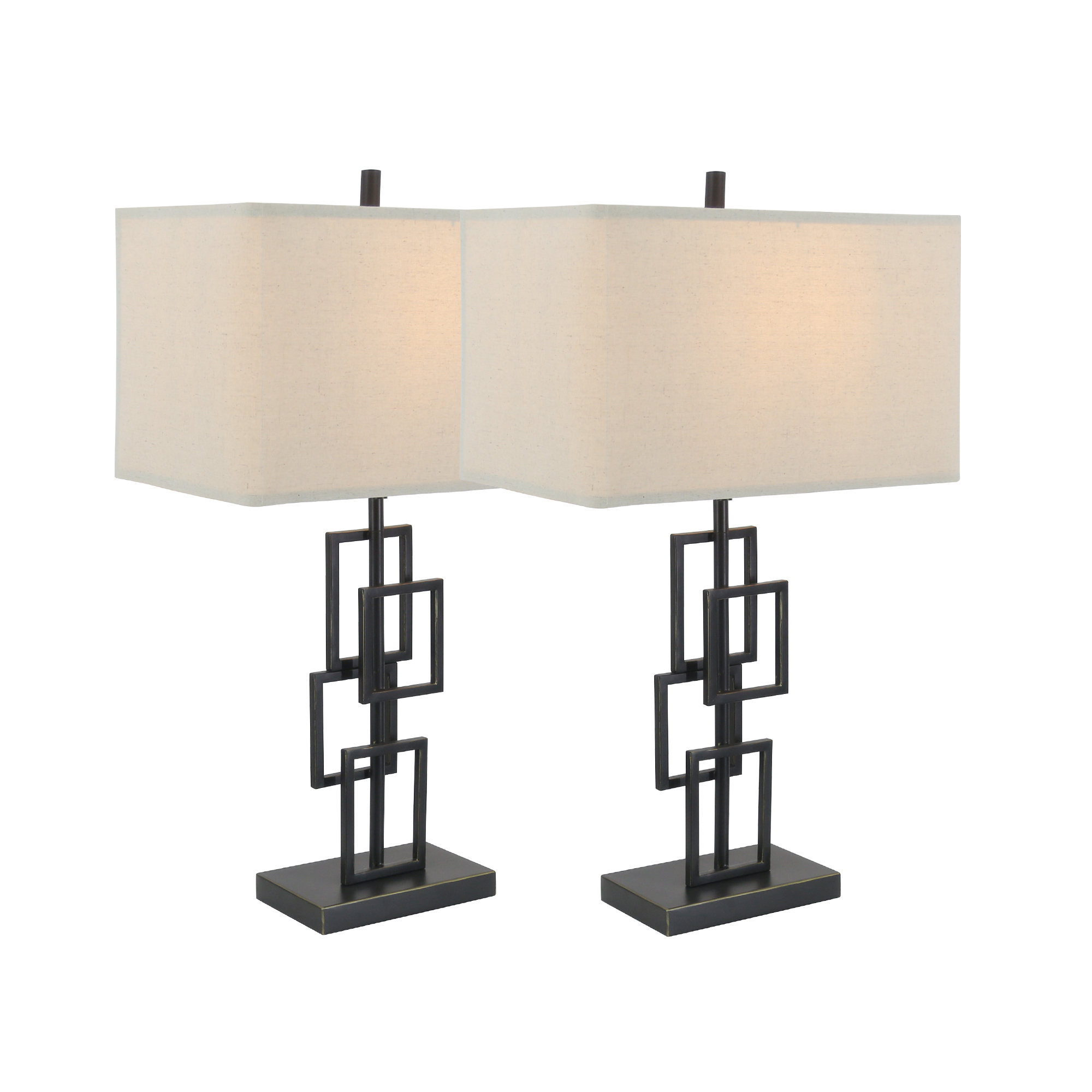 Console Table Lamps Set of 2, End Table Nightstand Bedside Light for