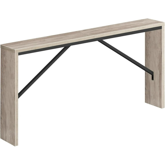 Console Table,Long Sofa Table Behind Couch, Narrow Entryway Table, Farmhouse Dining Table with Angled Metal Frame, Industrial Console Table for Entryway