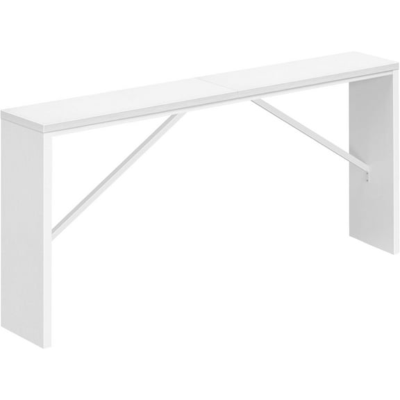 Console Table,Long Sofa Table Behind Couch, Narrow Entryway Table, Farmhouse Dining Table with Angled Metal Frame, Industrial Console Table for Entryway