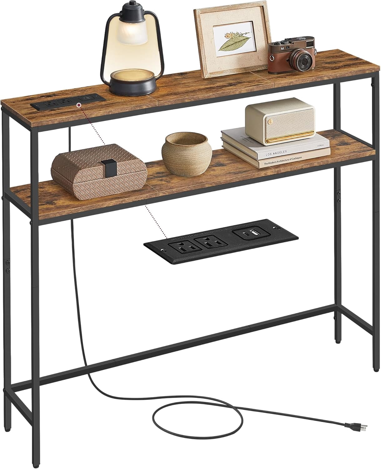 Console Table With Power Outletnull