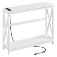 thumbnail image 1 of Console Table with Power Outlets and USB Ports, Entryway Table with Charging Station, Wood Narrow Sofa Table with Storage, Behind Couch Table for Entryway, Hallway, Foyer, White, 1 of 4
