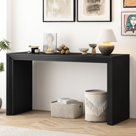 Console Table | Rich Texture, Warm Tones, for Rooms | MDF + Paulownia Veneer Structure | Overcomes Cold and Uninviting Furniture Problems
