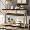 thumbnail image 1 of Console Table Sofa Table with Drawers Luxurious and Exquisite Design for Entryway with Projecting Drawers and Long Shelf (Beige), 1 of 10
