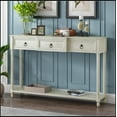 thumbnail image 1 of Console Table Sofa Table with Drawers for Entryway with Projecting Drawers and Long Shelf, 1 of 21