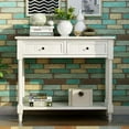 thumbnail image 1 of Console Table Traditional Sofa Table with 2 Drawers and Bottom Storage Shelf, 1 of 7