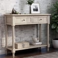 thumbnail image 1 of Console Table Traditional Sofa Table with 2 Drawers and Bottom Storage Shelf, 1 of 7