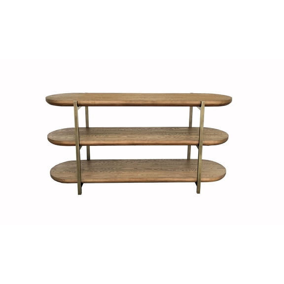 Console Table | Used in Beauty Salons for Display | Latte - Colored MDF and Metal | Solves Salon Storage