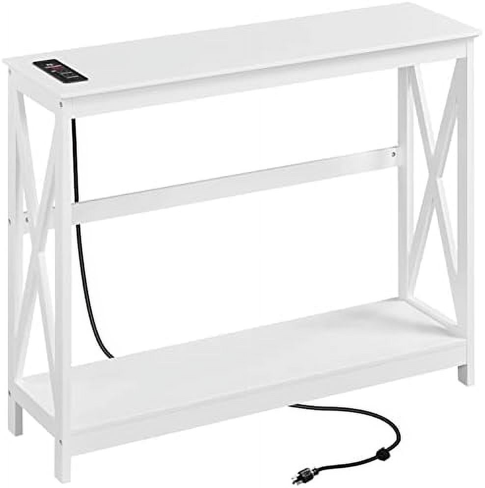 Console Table With Power Outlets And USB Ports, Entryway Table With