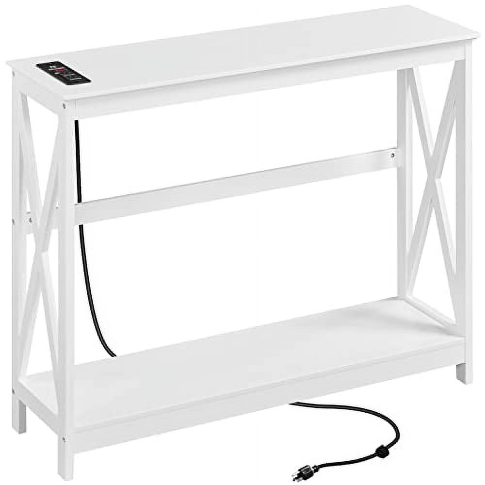 Console Table With Power Outlets And USB Ports, Entryway Table With