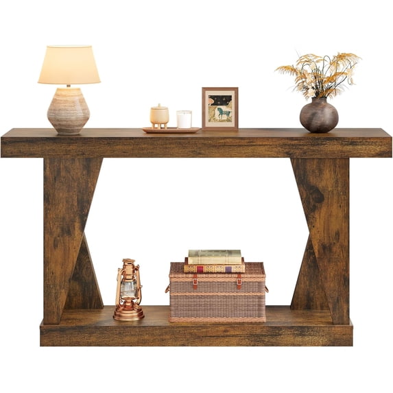 Console Table for Entryway, 55-Inch Long Wooden Sofa Table with Storage ...
