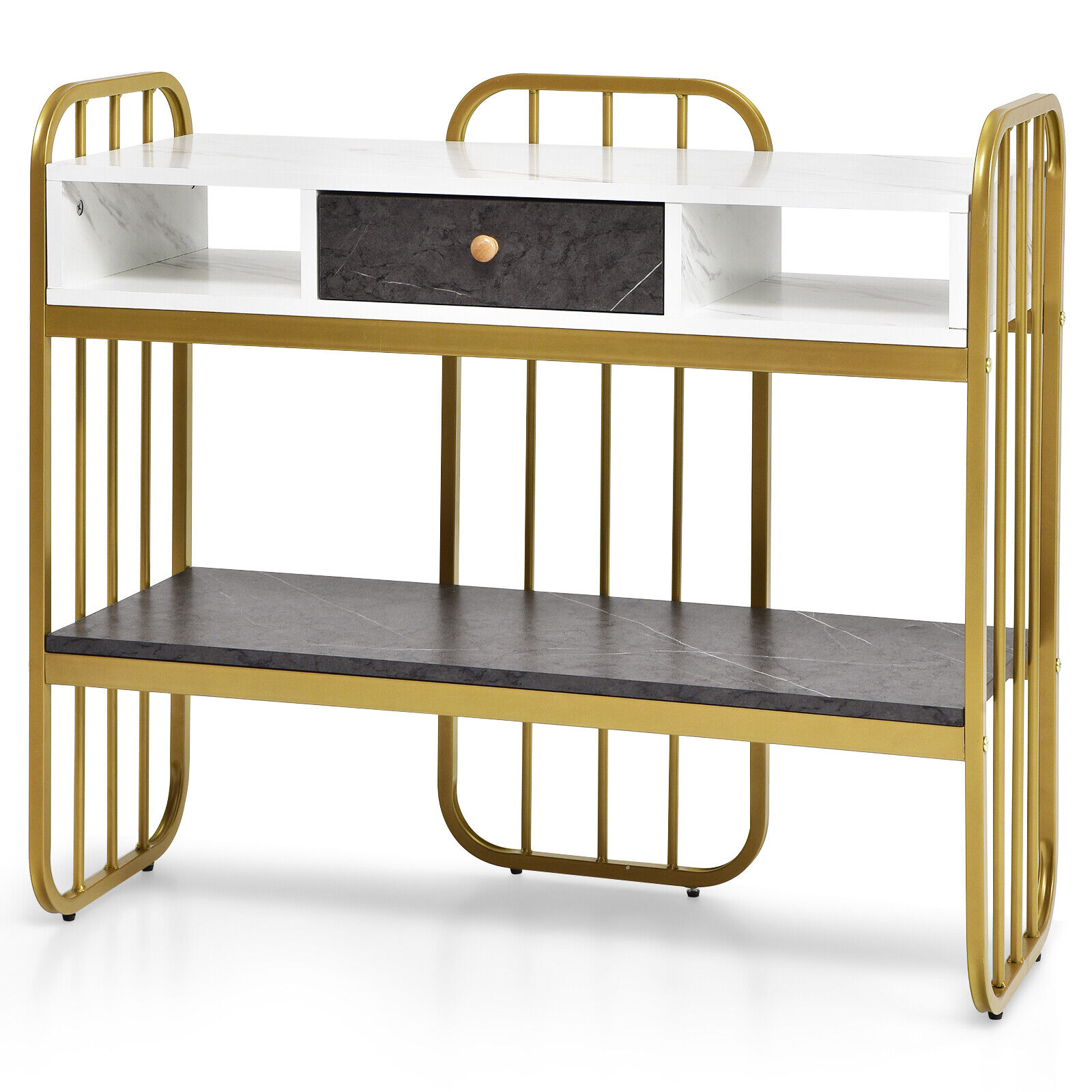 Console Table w/ Drawer Storage Shelf Wide Tabletop Modern for Entryway ...