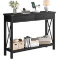 thumbnail image 1 of Console Table with 2 Drawers, 2 Tier Wood Entryway Table Accent Sofa Table with Storage Shelf, 1 of 8