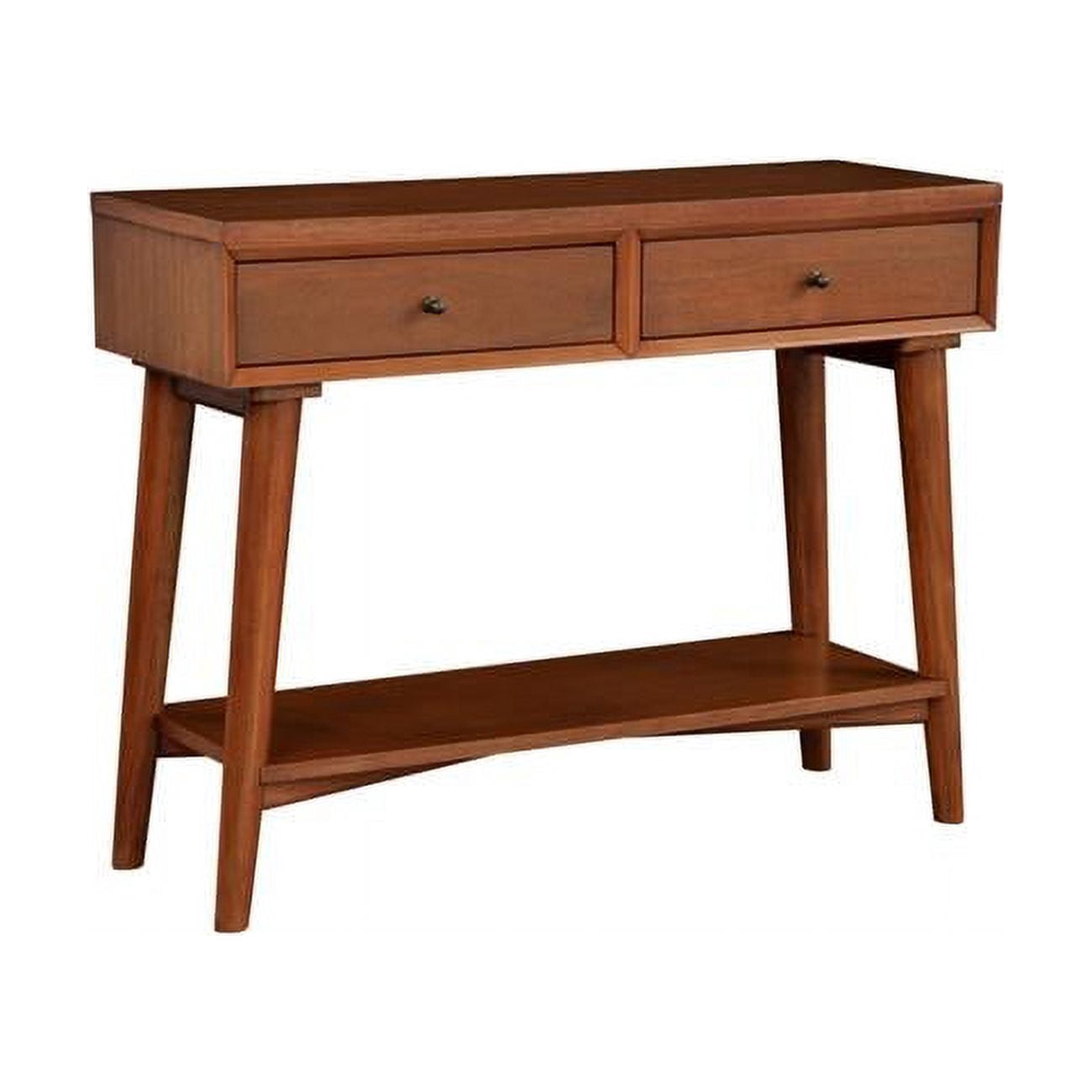 Console Table with 2 Drawers & Angled Legs, Brown - Walmart.com