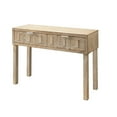 thumbnail image 1 of Console Table with 2 Hexagonal Pattern Drawers, Brown- Saltoro Sherpi, 1 of 5