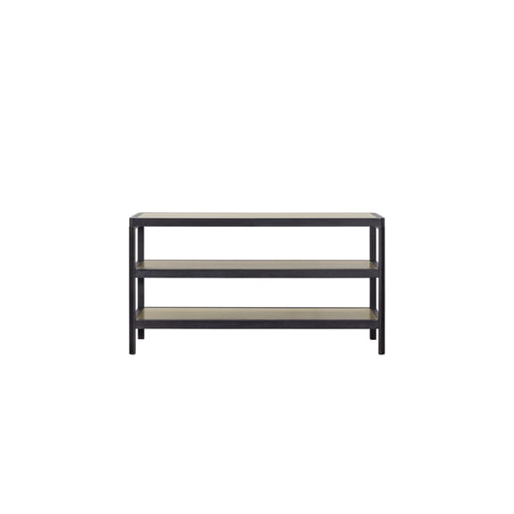 Console Table with 3 Shelf Storage | Used in Office Lobbies | MDF + Metal Main Material | Overcomes Storage Shortage
