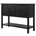 thumbnail image 1 of Console Table with 4 Drawers and 1 Storage Cabinet, Black - Saltoro Sherpi, 1 of 5