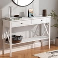 thumbnail image 1 of Console Table with Drawers  Narrow   Sofa Table Entryway Table with Storage Shelf for Entryway  Front Hall  Hallway  Living Room, 1 of 5