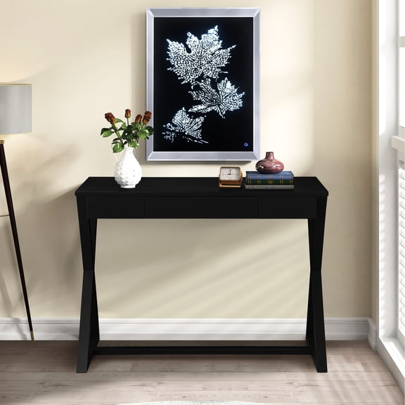 Console Table with Hidden Storage Drawer / Contemporary Design for Home