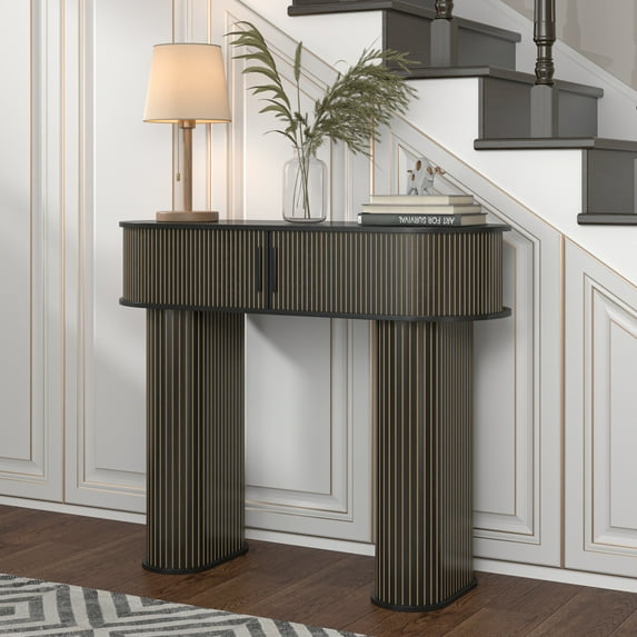 Console Table with Storage, Hallway Entryway Table, Narrow Long Sofa Entryway Table