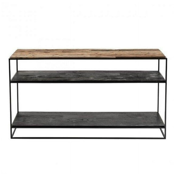 Novasolo Indoor Modern Home Decorative Furniture Console Table - Natural & Black