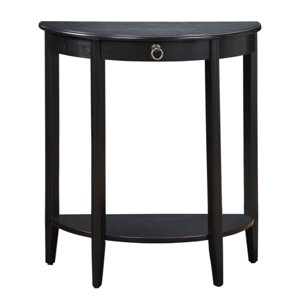 Half-Moon Halfronde Consoletafel 90 Cm - Elegant Entryway Tafel Met Wrought Iron Frame