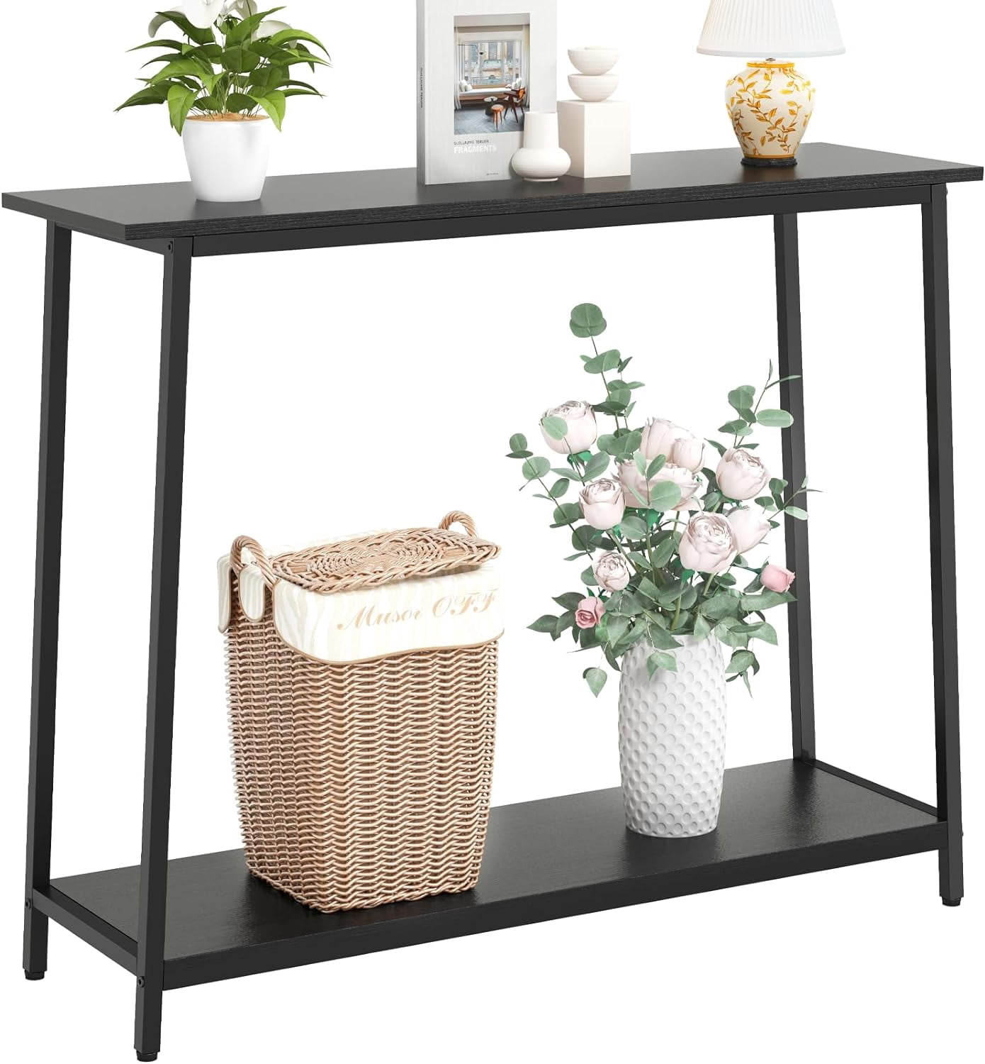 Console Tables for Entryway, 39.4 Inch Sofa Table Behind Couch, Narrow ...