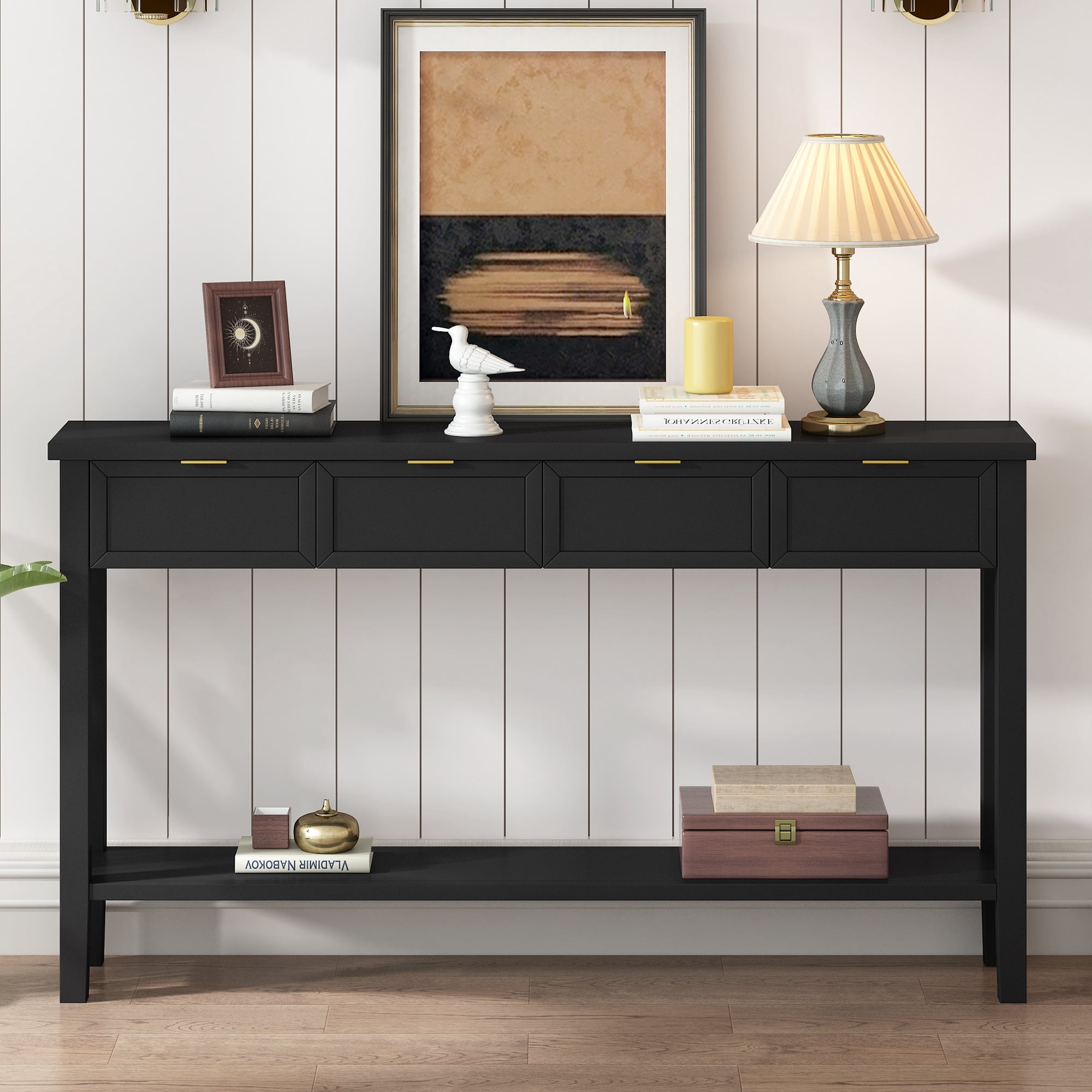 Console Tables for Entryway, Behind Couch Sofa Table, Narrow Wooden ...