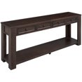 thumbnail image 1 of Console Tables for Entryway, Small Entryway Table with 4 Drawers, Narrow Console Table with Long Shelf for Living Room, Espresso, 1 of 8
