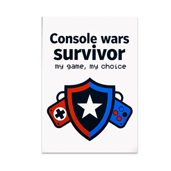 Console Wars Survivor Retro Gaming Art - Gamer Decor - 13x19 Poster Print